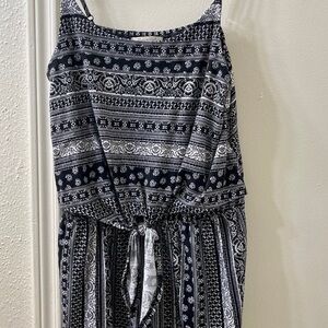 Ultra Flirt Black and White Patterned Romper Size XL